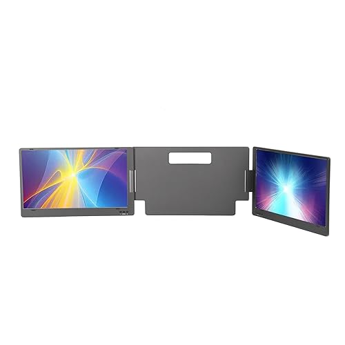 Jectse Dreifach Tragbarer für Laptop, 14 Zoll FHD 1080P HDR IPS 16:9 Dual Screen Extender Typ C Plug and Play, 360° Drehbarer Laptop-Extender für Laptops Bis zu 15,6 Jectse Dreifach Tragbarer für Laptop, 14 Zoll FHD 1080P HDR IPS 16:9 Dual Screen Extender Typ C Plug and Play, 360° Drehbarer Laptop-Extender für Laptops Bis zu 15,6 von Jectse