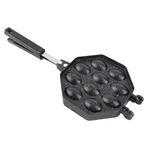 Jectse Eierwaffel-Pan Aluminium Effizienter Blasenwaffelmacher für Heimküche, Nicht-Stick-Anti-Verbrichtungsgriff Sowohl für die Heim- Als Auch für den Kommerziellen Gebrauch von Jectse