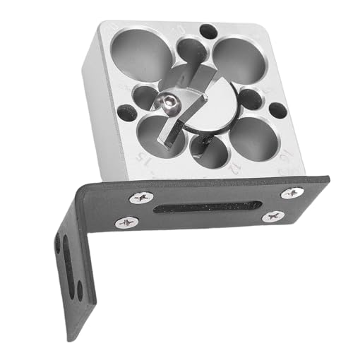 Jectse Einstellbarer Dübelhersteller-Kit, CNC-Aluminium-Legierung Anodiertem Außenstangenhilfswerkzeug mit 8 Löchern, Holzstangen Holzbearbeitungswerkzeug für 8-20 Mm Dübel von Jectse