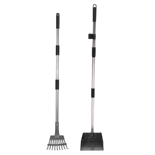 Jectse Einstellbares Griff Ergonomisches Design Multifunktionales Hühnchen -Rake -Scooper -Kit Zum Sieben von Katzentruppen mit Tablett und Rechen, Leicht und Stark, Umfasst S -Form Jectse Einstellbares Griff Ergonomisches Design Multifunktionales Hühnchen -Rake -Scooper -Kit Zum Sieben von Katzentruppen mit Tablett und Rechen, Leicht und Stark, Umfasst S -Form von Jectse