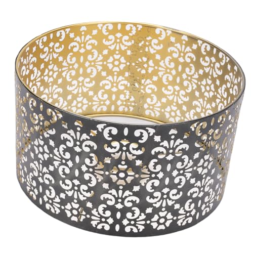 Jectse Eisenhoch -Out -Lampenschirm Vintage Blumenmuster Metallhellschatten für E27 E14 Sockel Exquisite Ergänzung zu Lernräumen und Restaurants von Jectse