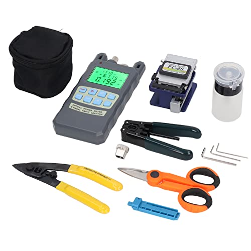 Jectse Faser -Optik -FTTH Werkzeugkit, 13 in 1 Glasfaser Beendigung Tool Kit MIT 7 Wellenlängen Optischer Leistungsmesser, Locator Optical Zange Kabelschleider Stripper Clamp Multifu Jectse Faser -Optik -FTTH Werkzeugkit, 13 in 1 Glasfaser Beendigung Tool Kit MIT 7 Wellenlängen Optischer Leistungsmesser, Locator Optical Zange Kabelschleider Stripper Clamp Multifu von Jectse