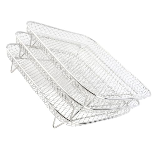 Jectse Food Grade Edelstahl -Fritteuse -Rack für Sichere und Langlebige Leistung, 3 Pack Fritteuse Zubehör für eine Bequeme Tägliche Reinigung von Jectse