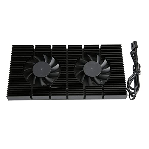 Jectse GPU-Rück Platte Kühler, 15mm Dual-Lüfter, Schnelle Wärme Abstrahlung, Pin-Rückwand Ventilator, Aluminium Legierung Backplane-Speicher Kühler für RTX3090 3080 3070 Lüfter für von Jectse