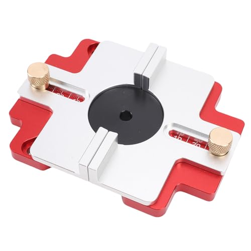 Jectse Holz-Router-Slotting-Locator, 2 in 1 Holz-Router-Schlitz-Basis für Ununterbrochenes Aufsplitzen, Beeveln, Einrasten und Finishing, Aluminium Legierung Klemmen Bereich 0-50mm von Jectse