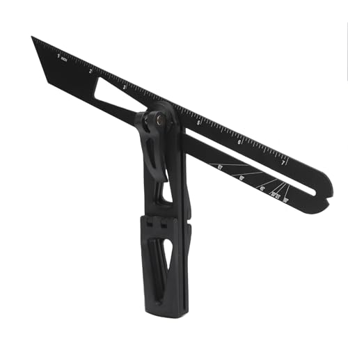 Jectse Holzbearbeitungsschreiber Lineal Movable Winkel Finder ABS MATERIAL Schnellschloss Griff Leicht Schwarz für Verschiedene Winkel von Jectse