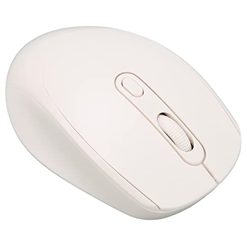 Jectse Kabellose Maus, Leise Ergonomische Computermaus mit USB-Empfänger und USB-Kabel, Einstellbare Tragbare Laptop-Maus mit 1600 DPI für das (Weiss) von Jectse