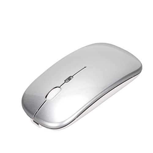 Jectse Kabellose Maus, Tragbare Gaming-Maus mit LED-Atemlicht, Ergonomische Computermaus für das Heimbüro, 1000/1200/1600 DPI Einstellbar (Silber) von Jectse