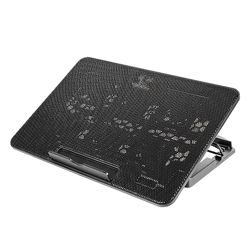 Jectse Laptop-Kühlpad mit 6 LED-Lüftern, USB-betrieben, Passend für 15,6-Zoll-Laptops oder Kleiner, Schnelle Kühlung, Leises Design, Einstellbarer Winkel von Jectse