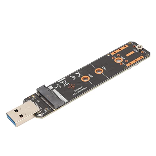 Jectse M.2 NVME USB 3.2-Adapter, 10 Gbit/s Hot-Swap-fähiger NVME-zu-USB-Adapter, Gen 2 Bridge-Chip, Leistungsstarke Tragbare SSD-basierte M-Key- und B-M-Key-Plug-and-Play von Jectse