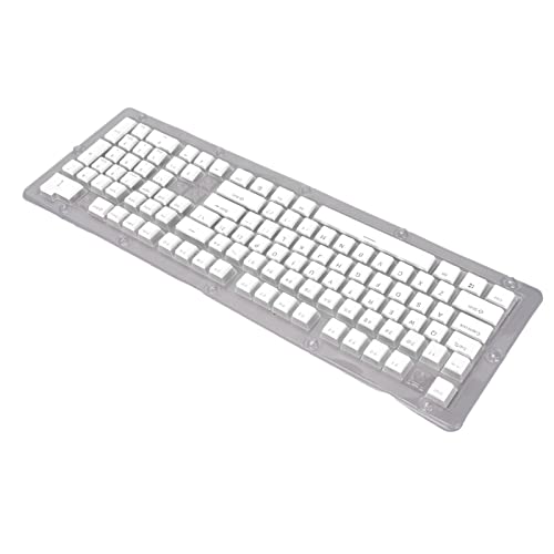 Jectse Mechanische Tastenkappen, 108 Tasten, ergonomische Tastenkappen, Coole Tastatur-Tastenkappen mit hervorragender Lichtdurchlässigkeit, hohes und niedriges Tastenlayout, für Weiß von Jectse