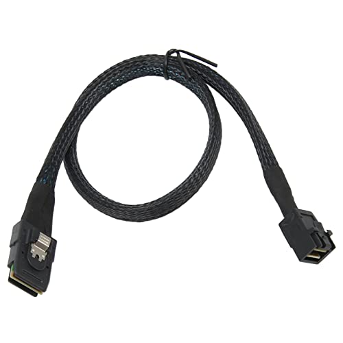 Jectse -SAS-SFF-8643-zu-8087-Kabel, HD-Übertragungsgeschwindigkeit von 12 Gbit/s, Verlustarm, Flexibel, Internes SAS-Kabel für Computerserver, PVC-Material, Bis zu 12 Gbit/s (0,5 von Jectse