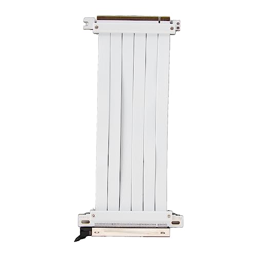 Jectse PCIE 3.0 X16 Extender Riser-Kabel, Flexibler 180-Grad-Hochgeschwindigkeits-Extender-Karten-Erweiterungsanschluss, GPU-Grafikkarten-Verlängerungskabel, Plug-and-Play (Weiß) von Jectse
