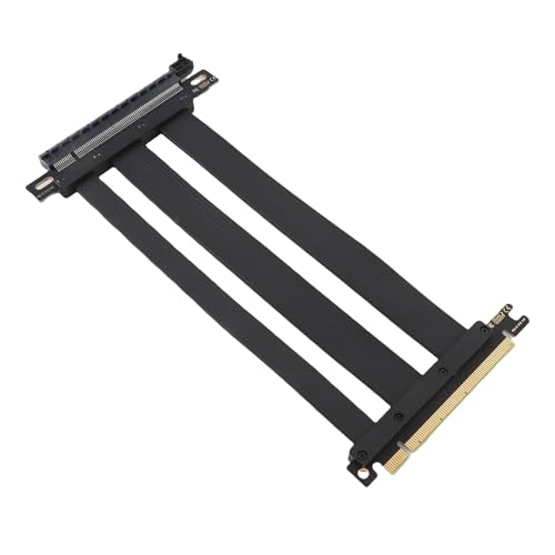 Jectse PCIE 4.0 X16 Riser -Kabel, 128 Gbit/S Hochgeschwindigkeit PCI E 4.0 Flexibler Extender -Kartenverlängerungsanschluss, 180 Grad Adapter, GPU -Grafikkartenverlängerungskabel für (25CM) von Jectse