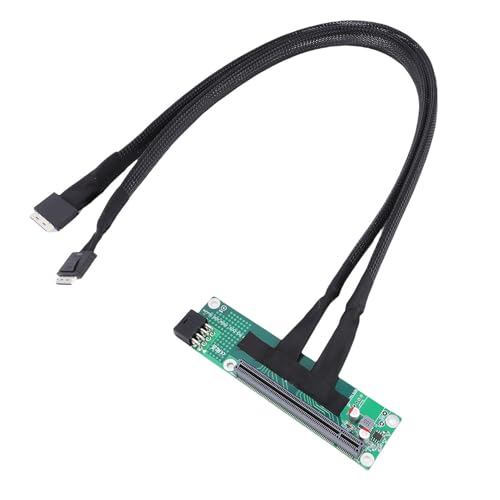 Jectse PCIe 4.0 X16 Split Card Extender -Kabel, Bifurcation -Adapter -Riser für PC -Motherboard, GEN4 FFC -Kabel Design, Plug and Play, Kompatibel mit PCIe 3.0 2.0 Jectse PCIe 4.0 X16 Split Card Extender -Kabel, Bifurcation -Adapter -Riser für PC -Motherboard, GEN4 FFC -Kabel Design, Plug and Play, Kompatibel mit PCIe 3.0 2.0 von Jectse