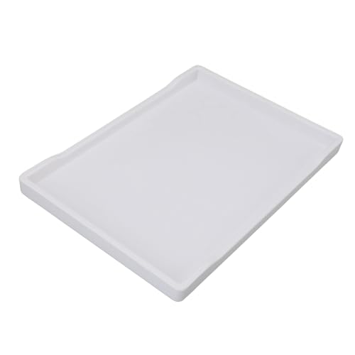 Jectse Rechteckige Kunststoff -Service -Tablett Moderne Minimalistische Waage Tragbares Licht 11,0 X 7,7 Zoll (WHITE) von Jectse
