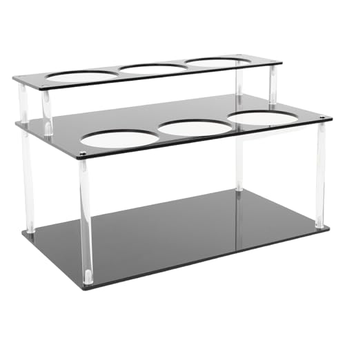Jectse Robuster Acrylsiruphalter -Display Ständer Easy Assembly Kaffeesirup Organizer Rack für Home Bar von Jectse