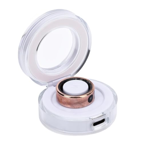 Jectse Smart Ring, 5ATM wasserdichte Fitness -Tracker -Ring mit Touchscreen & Ladekoffer, Multi -Sport -Modi Bluetooth Wearable Activity Tracker Ring für Frauen und Männer (8#) von Jectse