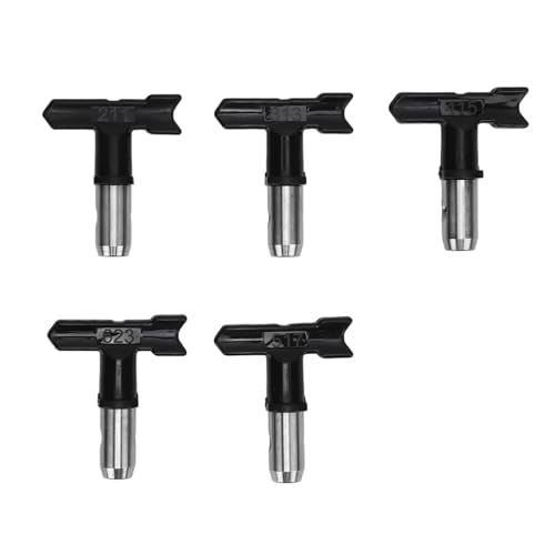Jectse Sprühdüsenspitzen Tragen Resistente Luftfreie Ersatzset für Home Wandfarbe 5 Pcs Schwarz, Langlebig Jectse Sprühdüsenspitzen Tragen Resistente Luftfreie Ersatzset für Home Wandfarbe 5 Pcs Schwarz, Langlebig von Jectse