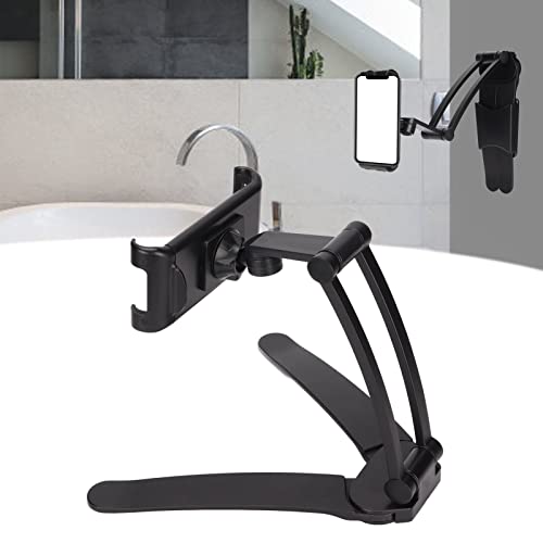 Jectse Tablet-Halter, 2 in 1 Aluminiumlegierung, Verstellbarer Tablet-Ständer, Universal-Wandhalterung, Desktop-Tablet-Halter für Küche, Badezimmer, Schrank von Jectse