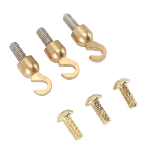 Jectse Taktgewichtshaken -Haken -Set Robuster Messing Finish 3 Sets Open Haken und Bolzen für Großvater Uhr Wartung von Jectse