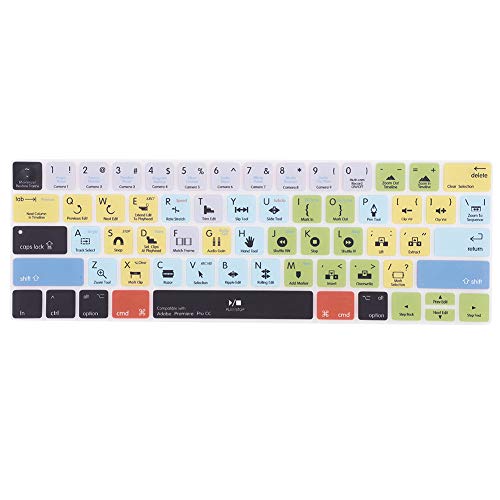 Jectse Tastaturabdeckung, Tastaturschutz, Edge Komplettpaket, für 13/15 Zoll Touch Bar (Premiere Pro CC) von Jectse