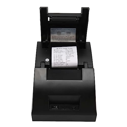 Jectse Thermo-Belegdrucker, 58-mm-Kompaktbauweise, Geringer Stromverbrauch, 100-240-V-USB-Anschluss, Hochgeschwindigkeitsdruck, POS-Drucker für Einzelhandels-POS-Systeme (EU-Stecker) von Jectse