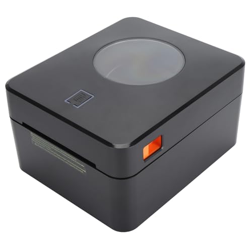 Jectse Thermodrucker, USB-Anschluss, Reibungsloser Druck, Thermo-Versandetikettendrucker, 11 Schriftgrößen für den Versand von Paketen Kleiner Unternehmen (EU-Stecker 100-240 V) von Jectse