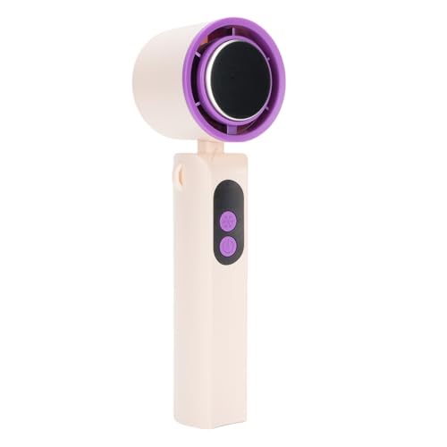 Jectse Tragbarer Handheld -Turbo -Lüfter, Faltbarer -Lüfter mit Eiskühler, 4000 -mAh -USB -wiederaufladbare Persönliche Lüfter, Digitales Display Hochgeschwindigkeit, für Outdoor (PINK) von Jectse