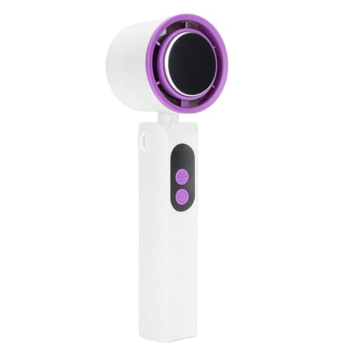 Jectse Tragbarer Handheld -Turbo -Lüfter, Faltbarer -Lüfter mit Eiskühler, 4000 -mAh -USB -wiederaufladbare Persönliche Lüfter, Digitales Display Hochgeschwindigkeit, für Outdoor (WHITE) von Jectse
