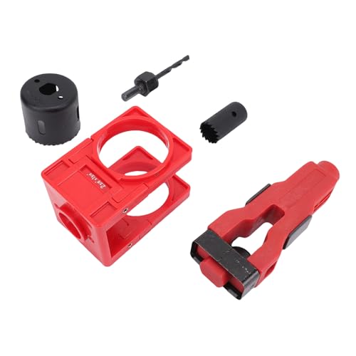 Jectse Türverriegelungsloch-Opener-Kit Impact Resisting Installation Tool für 1-3/4 1-3/8 Zoll Dicke Türen Rot von Jectse