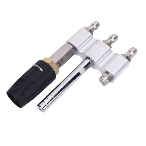 Jectse Twist Düse Langgebiet Seifendüse 1/4in Einstellbar Stromabwärts Gelegene Waschdüse 3 in 1 0-60 ° Spray für 3-7 Gpm Druckwaschmaschine Edelstahl von Jectse
