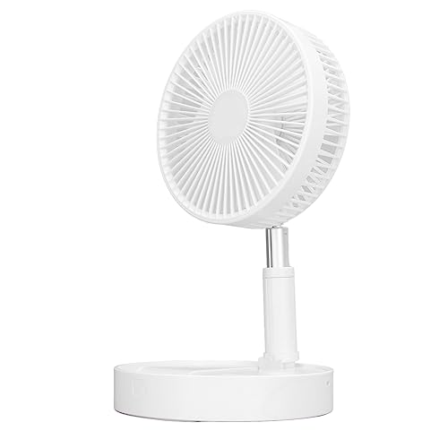 Jectse USB-STANDVIENTILATOR, ZUSKINKLAPPARER, Tragbarer Teleskop-USB-Tischventilator MIT 4 Geschwindigeichen, Hölhenverstellung von 14,2 Bis 39 Zoll, Leiser, Gewdenaufladbarer, (3600 mAh) von Jectse