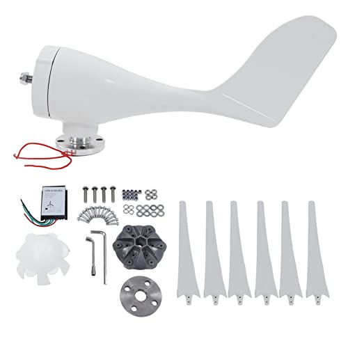Jectse WINDTURNEN-Generator-Kit, 300 W Windgenerator-Kit MIT 6 Flügeln, 3-Phasen-Windmartgenerator MIT-Controller für Marine, Zuhause (DC24V) von Jectse