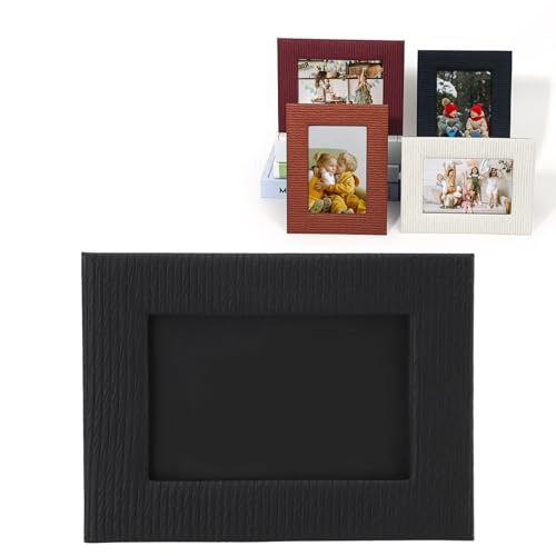 Jectse WiFi Digitaler Bilderrahmen, 6 Zoll HD IPS Elektronischer Fotorahmen, Ledertisch und Wand Montiert, Bildvideo Teilen, für Wohnkultur Einzigartige Textur (BLACK) von Jectse