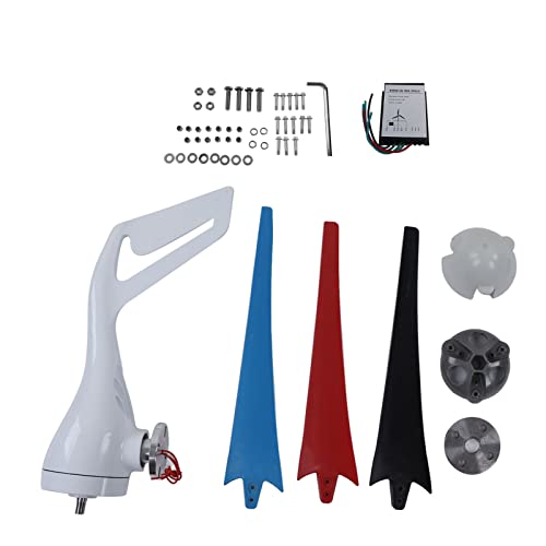 Jectse Windturbinen-Generator-Kit, 400 W MIT 3 Flügeln, 3-Phasen-Wind-Solar-Hybrid-Generator-Kit, Automatisch Einstellbarer Windglaftgenerator, MIT-Controller für Marine, Zuhause, (DC12V) von Jectse