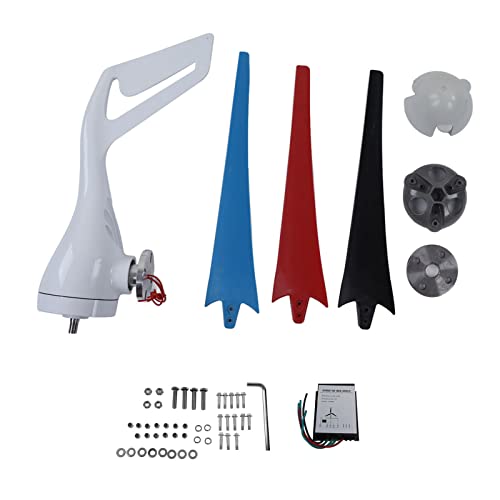 Jectse Windturbinen-Generator-Kit, 400 W MIT 3 Flügeln, 3-Phasen-Wind-Solar-Hybrid-Generator-Kit, Automatisch Einstellbarer Windglaftgenerator, MIT-Controller für Marine, Zuhause, (DC24V) von Jectse