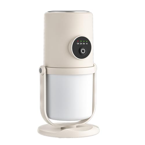 Kleiner Schreibtisch-Luftbefeuchter, Leiser Zwei-Nebel-Modus, Kabelloser USB-Desktop-Luftbefeuchter mit Ständer für Schlafzimmerreisen (Beige) von Jectse