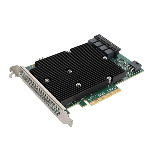 LSI 9300-16i SAS-Controller-HBA-Karte, 12 Gbit/s, 16 SATA-Ports, PCIe 3.0, 8X HBA-RAID-Controllerkarte, Unterstützt Bis zu 1024 Nicht-RAID- und SATA-Geräte von Jectse