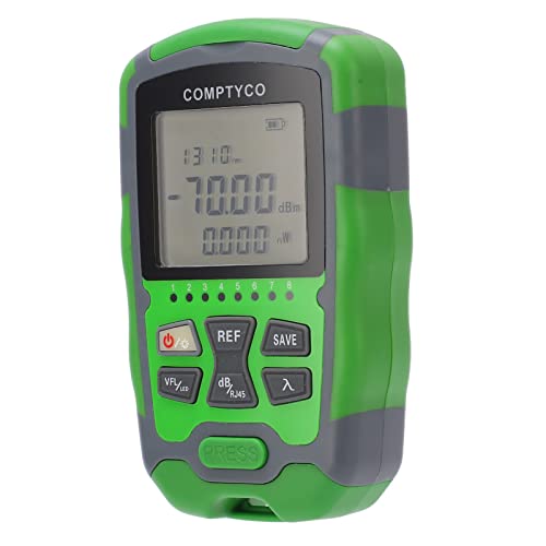 Jectse Optischer Leistungsmesser - 4-in-1 Multifunktional mit Roter Lichtquelle, RJ45-Netzwerktest, LED-Licht, -70 ~ +10 DBm, 850-1700nm, Wiederaufladbar, Tragbar, Stabil und Zuverlässig Jectse Optischer Leistungsmesser - 4-in-1 Multifunktional mit Roter Lichtquelle, RJ45-Netzwerktest, LED-Licht, -70 ~ +10 DBm, 850-1700nm, Wiederaufladbar, Tragbar, Stabil und Zuverlässig von Jectse