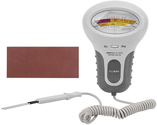 PH Analysemessgerät，PC-102B CL2 Chlor- und PH-Tester，Digital LCD Multifunktionsgerät Wasser Qualitäts Analysegerät mit Sonde für Familienpool oder Spa von Jectse
