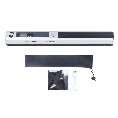 Tragbarer Scanner, 8,27-Zoll-HD-900-DPI-Dokumentenscanner für A4-Dokumente, Fotobelege, Farbiger Mobiler Handscannerstab für das Heimreisebüro (Silver) von Jectse