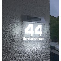 Beleuchtete Led Solar Hausnummer, Hausnummernleuchte Individuell Personalisierbar/Gravierbar Inkl. 2100Mah Akku Beleuchtete Led Solar Hausnummer, Hausnummernleuchte Individuell Personalisierbar/Gravierbar Inkl. 2100Mah Akku von JedwillDesign