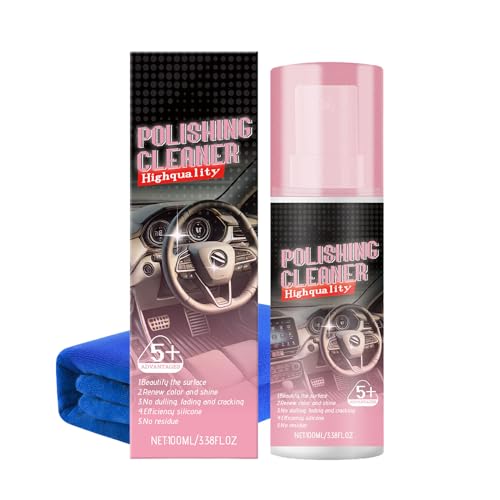 2025 New Polishing Cleaner Car Interior, Interior Detailer Spray, All Purpose Vehicle Interior Cleaner for Leather, Rubber, Plastic (1pcs) von Jeeeun