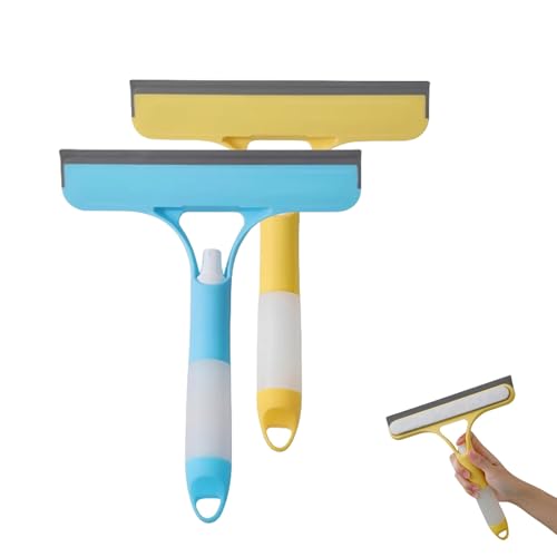 3 in 1 Window Cleaning Scraper, 3 in 1 Window Cleaner Squeegee, Mirror Squeegee with Sprayer for Glass Doors for Windows Glass, Mirrors (2pcs*A) von Jeeeun