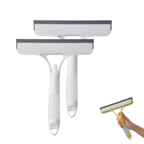 3 in 1 Window Cleaning Scraper, 3 in 1 Window Cleaner Squeegee, Mirror Squeegee with Sprayer for Glass Doors for Windows Glass, Mirrors (2pcs*D) von Jeeeun