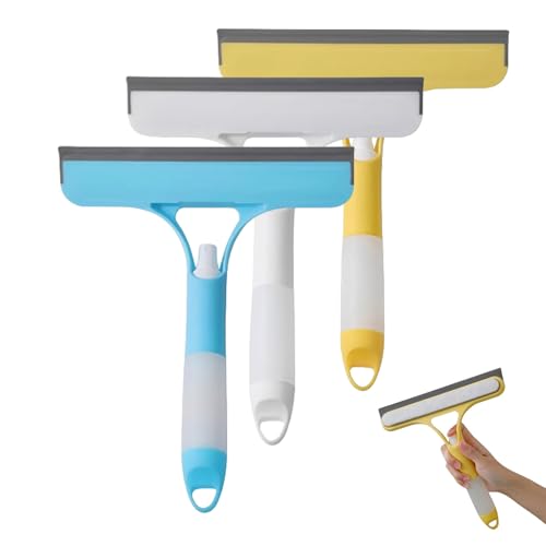 3 in 1 Window Cleaning Scraper, 3 in 1 Window Cleaner Squeegee, Mirror Squeegee with Sprayer for Glass Doors for Windows Glass, Mirrors (3pcs) von Jeeeun