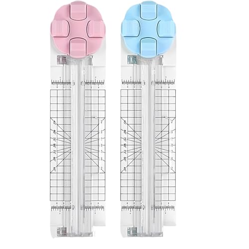 4 In 1 Paper Cutter - 4 In 1 Multi-Function Paper Trimmer, Convenient, Foldable Perforation Tool for Cardboard,Coupons,Photos,Postcards,Scrapbook (2Pcs-A) von Jeeeun