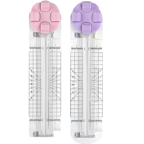 4 In 1 Paper Cutter - 4 In 1 Multi-Function Paper Trimmer, Convenient, Foldable Perforation Tool for Cardboard,Coupons,Photos,Postcards,Scrapbook (2Pcs-B) von Jeeeun