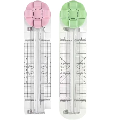 4 In 1 Paper Cutter - 4 In 1 Multi-Function Paper Trimmer, Convenient, Foldable Perforation Tool for Cardboard,Coupons,Photos,Postcards,Scrapbook (2Pcs-C) von Jeeeun